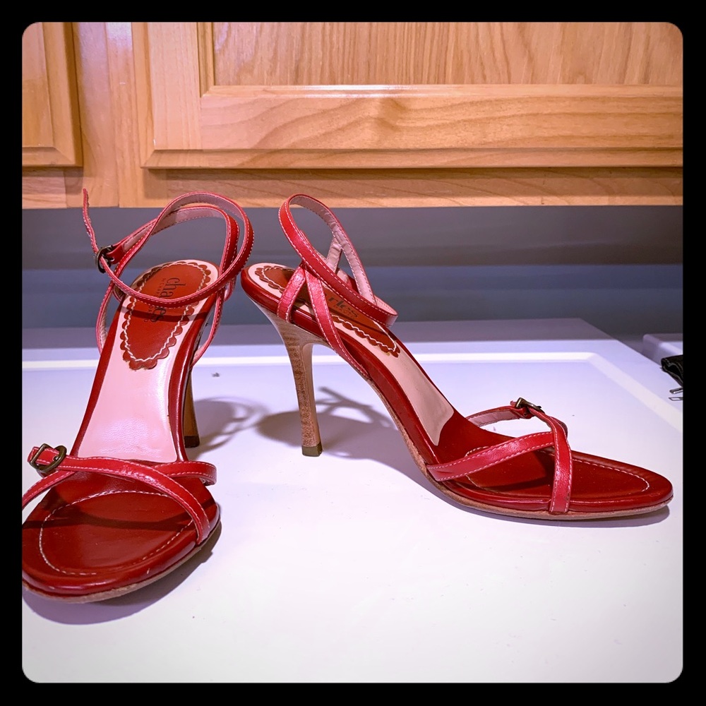 Charles By Charles David Red Strapped Sandals